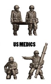 US Medics and stretcher bearers