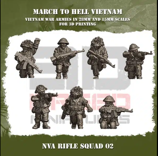 NVA Rifle Squad 1 – Potbelly Miniatures