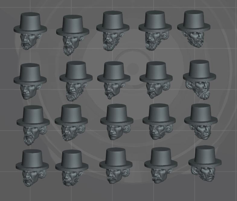 Union Iron Brigade Infantry Heads