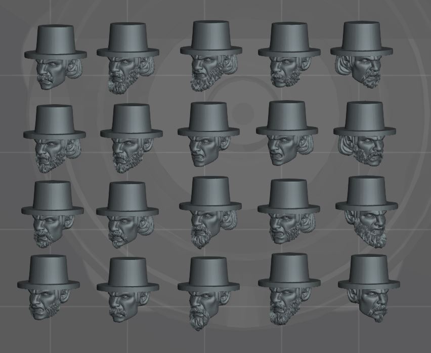 Union Iron Brigade Infantry Heads