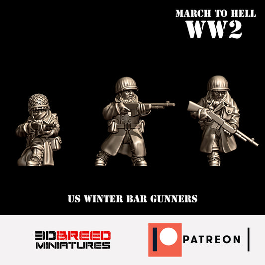 US GIs BAR Gunners, Winter Coats