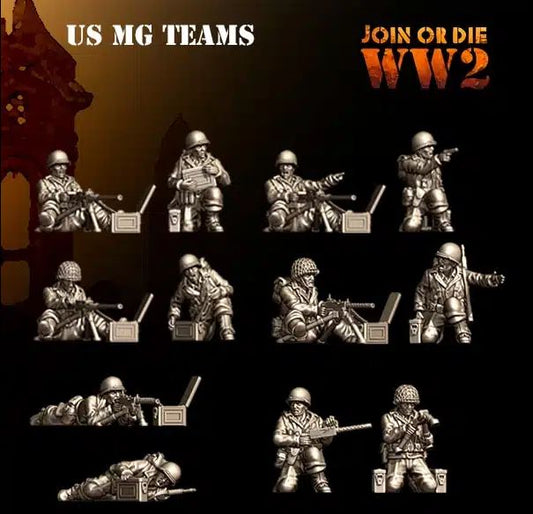 US 30 Cal machine gun crews