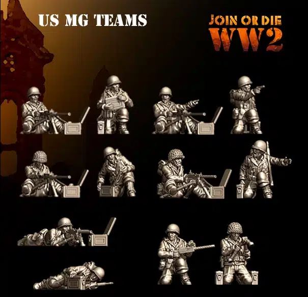 US 50 Cal machine gun crews